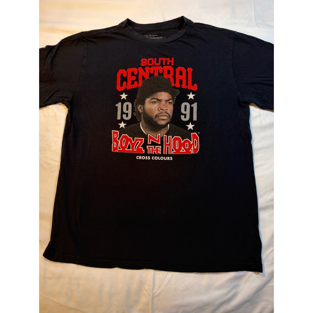 Cross Colours Boyz N The Hood Ice Cube South Central 1991 Graphic Tee L Black